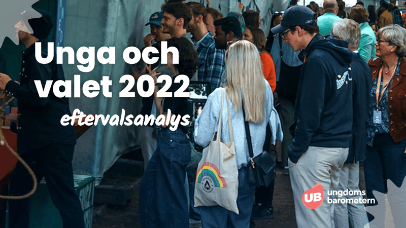 Omslag för rapporten Unga och valet 2022 - eftervalsanalys